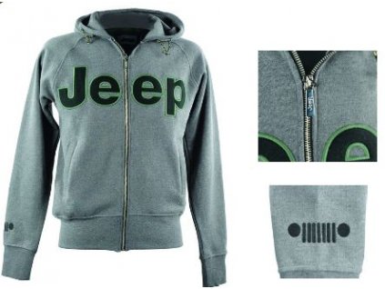 Jeep Hoodie zip gray size L