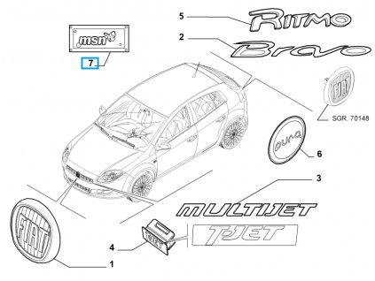 Fiat Bravo MSN-Emblem