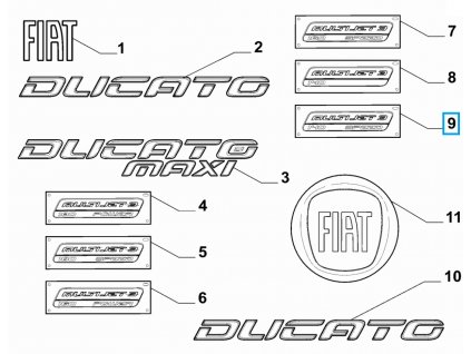 Fiat Ducato znak Multijet 3 140 Speed