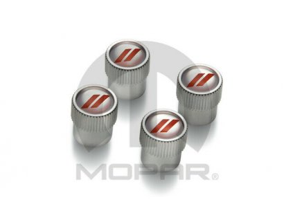 Mopar Dodge Red Ventildeckel, Silber