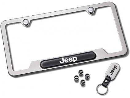 Jeep Renegade, Compass MP, Wrangler JL, Gladiator JT Silver License Plate Frame 82215852