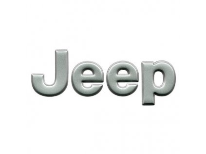 Silver JEEP lettering on hood