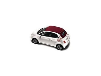 Fiat 500 Aufkleber Blume elfenbein