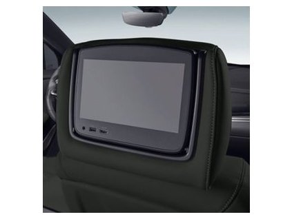 Cadillac XT6 Infotainmentsystem für Rücksitze mit DVD-Player in schwarzem Leder