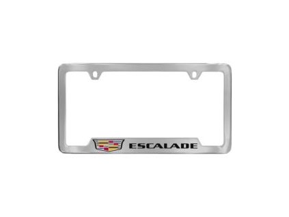 Cadillac Escalade rendszámtábla keret - ezüst (Escalade felirattal)