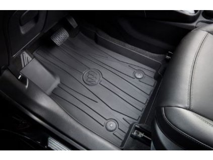 Buick Encore Fußmatten der 2. Generation für die erste Reihe, schwarzer Gummi mit Logo