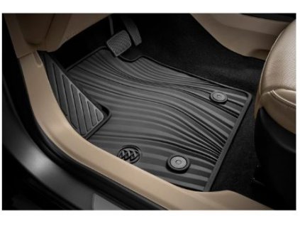 Buick Envision 2nd gen rubber mats with Buick logo black front row
