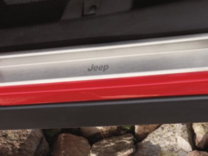 Jeep JK Wrangler 2-door threshold covers chrome