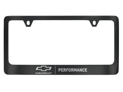 Chevrolet Black Baron &amp; Baron® License Plate Frame with Chrome Bowtie Logo and Performance Script