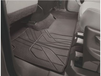 Covoraș pentru podea Chevrolet Tahoe din a 5-a generație, din piele integrală, premium, al doilea rând, în culoare foarte închisă la atmosferă