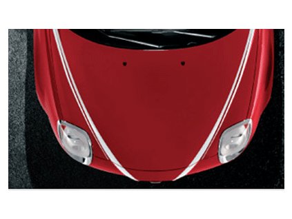 Autocolant Alfa Romeo MiTo în curse pe capotă, roșu