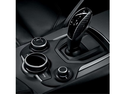 Alfa Romeo Stelvio/Giulia Black Carbon Look Gear Shift Knob Automatic Transmission Only 68353808AA