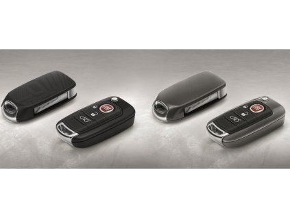 Fiat Tipo Schlüsselabdeckungen, matt schwarz, glänzend grau