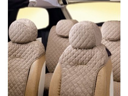 Lancia Ypsilon Poťahy sedadiel, béžová farba, nedelené zadné sedadlo