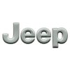 Silver JEEP lettering on hood