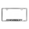 Chevrolet License plate frame by Baron &amp; Baron® in chrome with black Chevrolet lettering