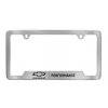 Chevrolet Baron &amp; Baron® License Plate Frame in Chrome with Black Butterfly Logo and Performance Script
