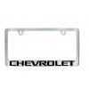 Chevrolet Rámček na registračnú značku od spoločnosti Baron &amp; Baron® v chrómovom prevedení s čiernym nápisom Chevrolet