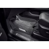 Chevrolet 5th gen Tahoe Premium floor liners for the first row in Jet Black color with chrome Chevrolet lettering