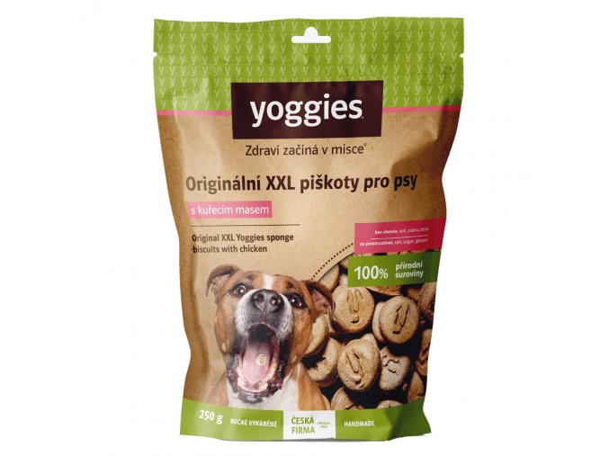 yoggies nove xxl piskoty s kurecim masem 250g