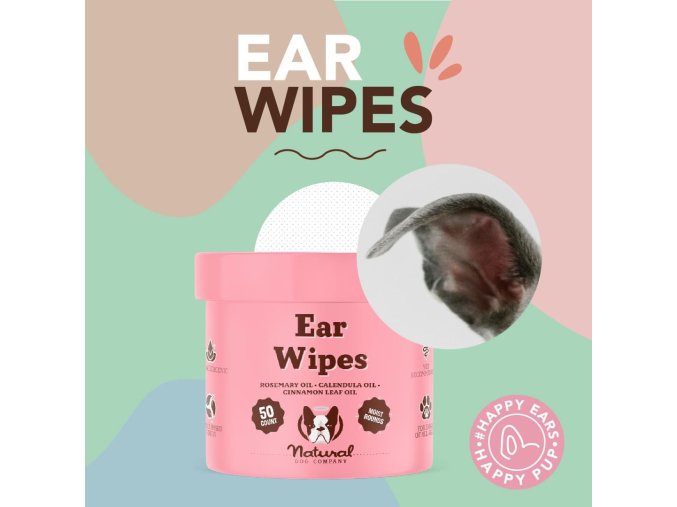 Natural Dog Company vlhčené utierky na uši
