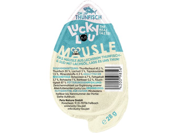 Lucky Lou Mäusle tuniak 28g