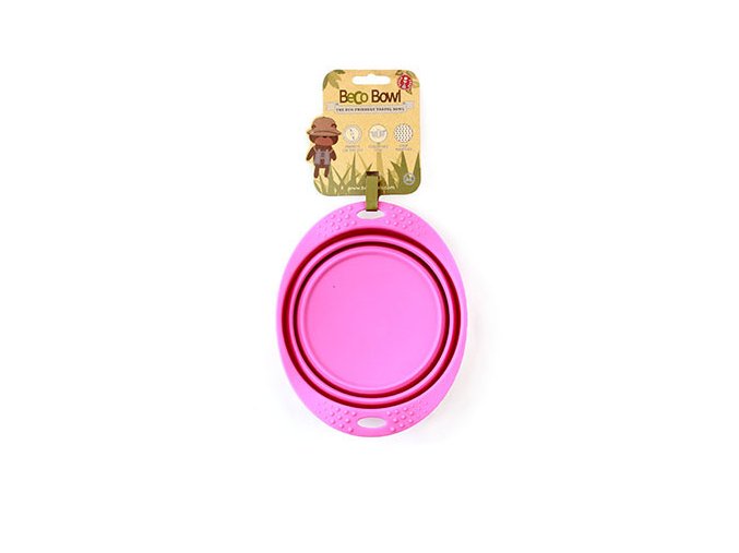 BECO TRAVEL BOWL MEDIUM PINK 500x500