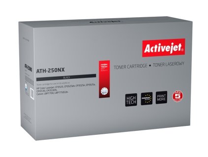 Activejet tonerová kazeta ATH-250NX (náhrada za HP 504X CE250X, Canon CRG-723HB; Supreme; 10500 stran; černá)