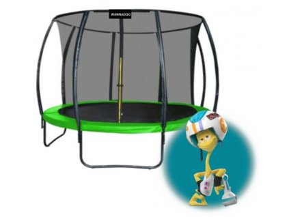 WANNADO WANNADO Trampolína 8FT - 244cm s vnútornou sieťou + rebrík - Light Green WD8LG