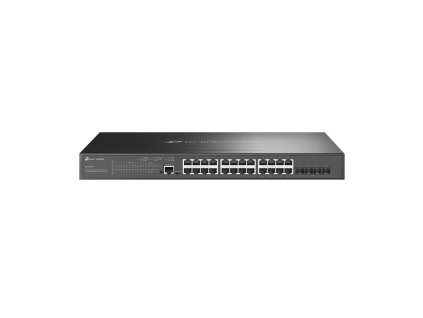 TP-Link Omada SG3428XMP síťový přepínač Řízený L2+ Gigabit Ethernet (10/100/1000) Podpora napájení po Ethernetu (PoE) 1U Černá