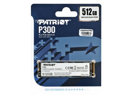 SSD PATRIOT P300 M.2 PCI-EX4 NVME 512GB