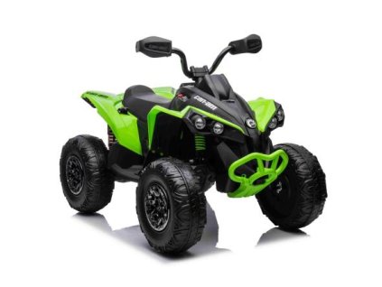 BENEO Elektrická štvorkolka Can-am Renegade, zelená, jednomiestna, odpružená predná a zadná náprava, CAN_AM_QUAD_GREEN