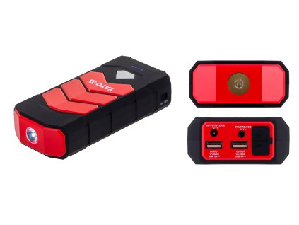 Startér do auta YATO YT-83081 powerbanka do auta 9000 mAh Černá, Oranžová
