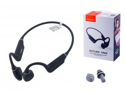 Creative Labs Creative Outlier Free Sluchátka s mikrofonem Bezdrátový Šňůra kolem krku Volání / hudba / sport / volný čas Bluetooth Šedá