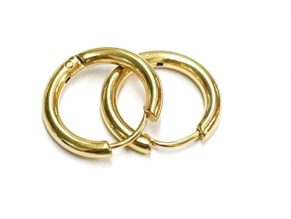 nausnice kruhy gold