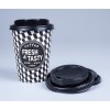Papírové kelímky na kávu s víčkem jednostěnné Fresh Tasty 350ml MoraCup