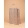 Papírová taška s krouceným uchem hnědá 26x12x34cm MoraPrint možnost vlastního digitálního potisku (2)