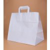 Papírová taška Gastro na menu boxy s plochým uchem bílá 320x200x280mm MoraPrint možnost vlastního potisku (1)