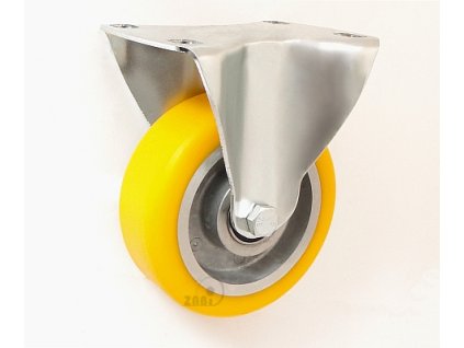 Polyuretánové koleso 100/37 mm, hliník, pevná vidlica s doskou