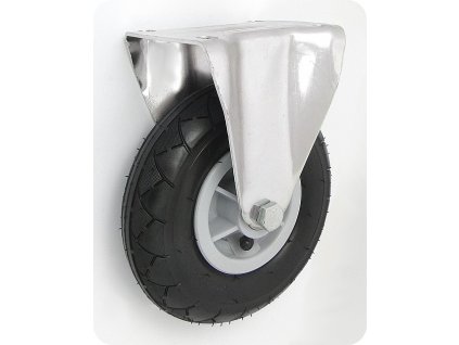 Pneumatické koleso čierne 200/50 mm, pevná vidlica s doskou