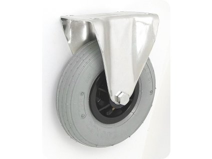 Pneumatické koleso šedé 200/50 mm, pevná vidlica s doskou