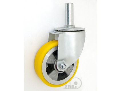 Polyuretánové koleso 125/42 mm, hliník, otočná vidlica s čapom