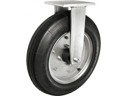 Pneumatické koleso čierne 450/110 mm, pevná vidlica s doskou