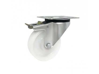plastove kolo 100 mm nerezova otocna vidlice s brzdou zabi 15bh 15b9h 1701849362