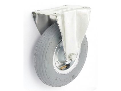 Pneumatické koleso šedé 200/50 mm, pevná vidlica s doskou