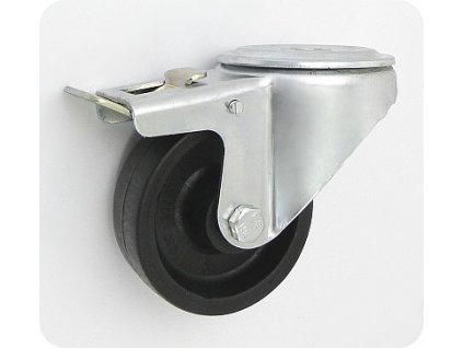 Žiaruvzdorné koleso 80/30 mm, PA66, otočná vidlica s otvorom+brzda