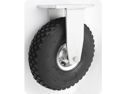 Pneumatické koleso čierne 300/100 mm, pevná vidlica s doskou