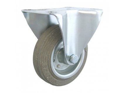 Gumové koleso 100/19 mm, šedá/oceľ, pevná vidlica s doskou