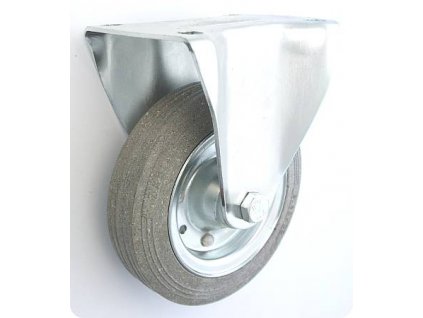 Gumové koleso 160/30 mm, šedá/oceľ, pevná vidlica s doskou