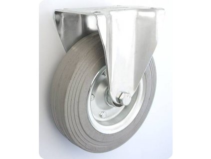 Gumové koleso 200/40 mm, šedá/oceľ, pevná vidlica s doskou
